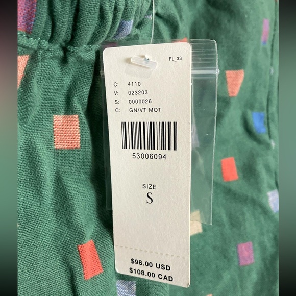 Ro & De Isabetta High Neck Long Sleeve Blouse Green - Picture 9 of 9